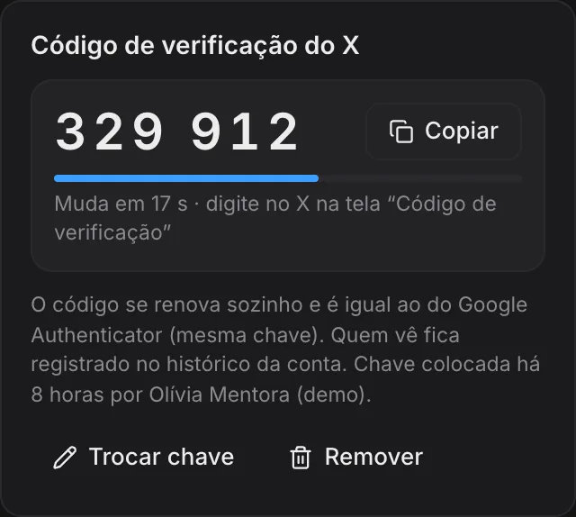 Código de verificação